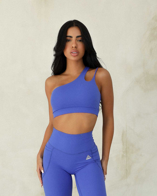 Cobalt Blue Luna One Shoulder Bra